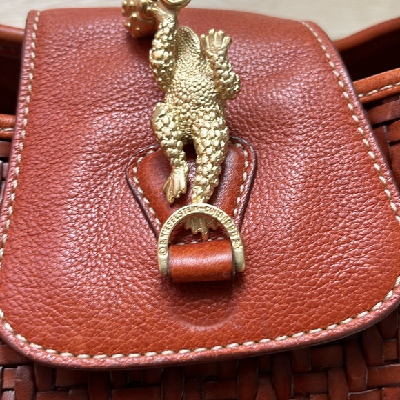 Vintage 1996 Barry Keiselstein-Cord Woven Leather Handbag-Italy - Brown/Caramel - Picture 8 of 13